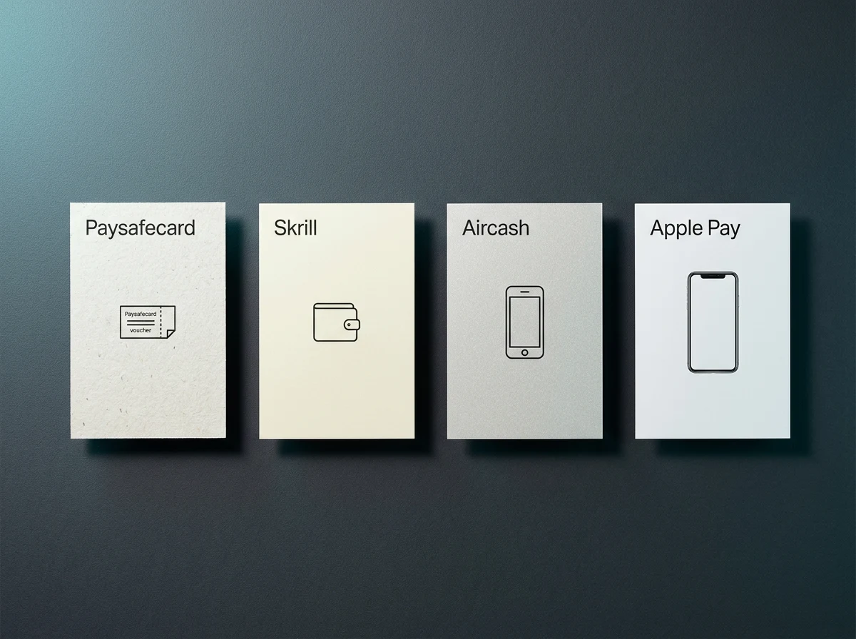 Srovnání paysafecard se Skrill, Aircash a Apple Pay pro online sázení